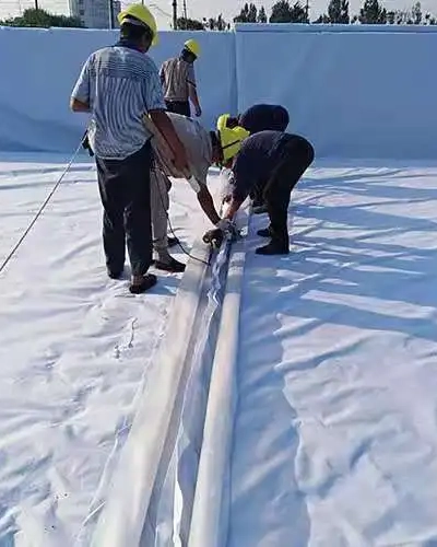 Precautions for installation of composite geomembrane