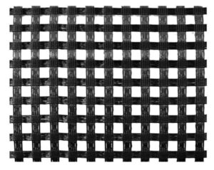 Warp knitted polyester geogrid