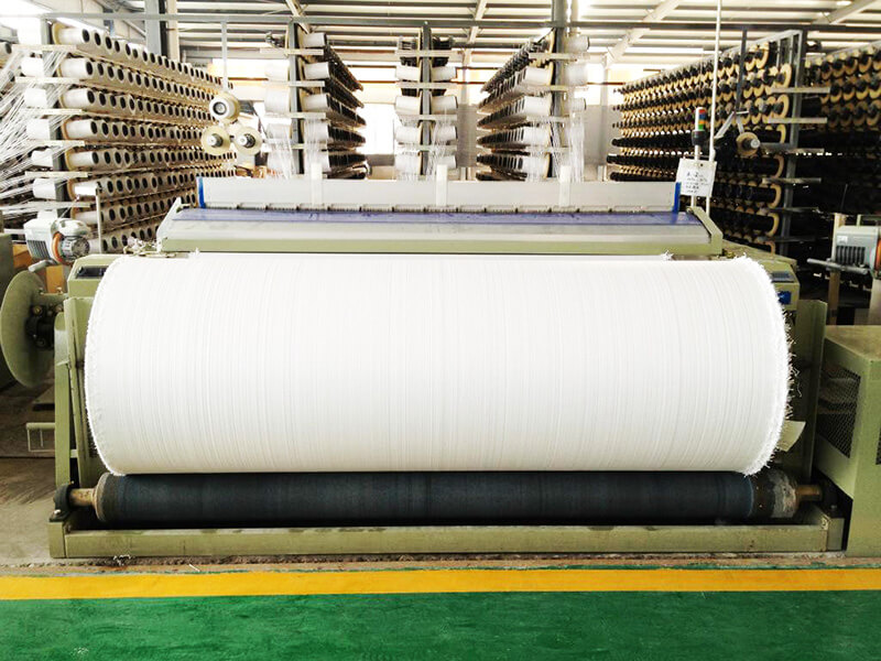 Geotextiles being manufactured