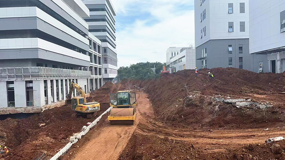 Estudo de caso do projeto de muro de contenção de terra armada do Centro de Controlo e Prevenção de Doenças 1