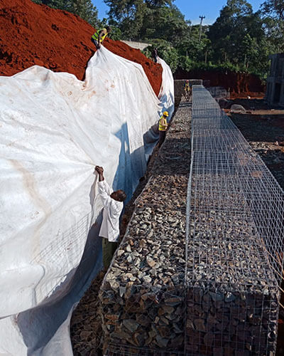 Geotextile Used For Gabion Wall